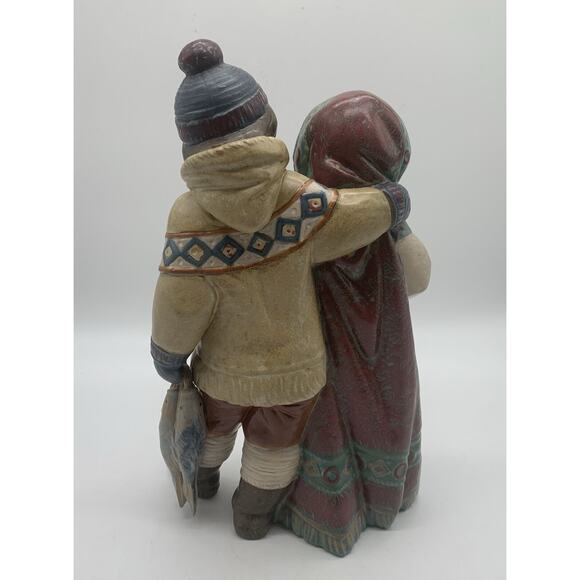 Vtg Lladro Figurine ARCTIC ALLIES Inuit BOY AND GIRL #2227 Retired 2004 - Picture 4 of 7